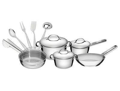 Jogo de Panelas Tramontina Inox 10 Peças Allegra
