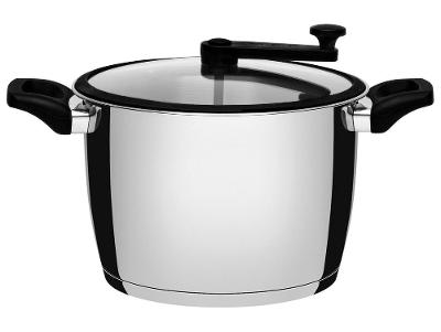 Panela Pipoqueira Tramontina Inox com Tampa de Vidro 5,6L 22cm Allegra