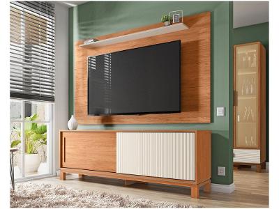 Rack para TV Ate 65” com Painel Suspenso 2 Portas Caemmun Flor
