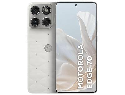 Smartphone Motorola Crystals by Swarovski Edge 70 512GB 5G 16GB RAM Branco 6,7" Câm. Tripla + Selfie 50MP