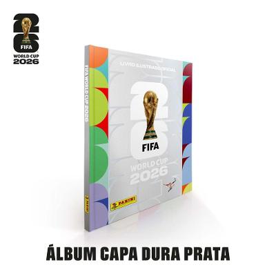 Álbum de Figurinhas Capa Dura Prata Copa do Mundo FIFA 2026 EUA Panini Pré-Venda