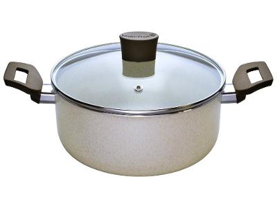Caçarola Multiflon Antiaderente 24cm 5L Bege Ekó