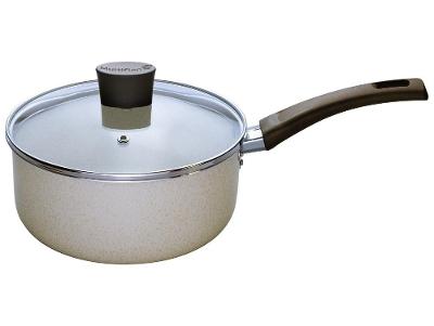 Panela Multiflon Antiaderente de Alumínio Bege 18cm 2L Ekó