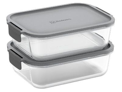 Jogo de Potes de Vidro Hermético Electrolux com Tampa Retangular 1,5L Experience 2 Peças