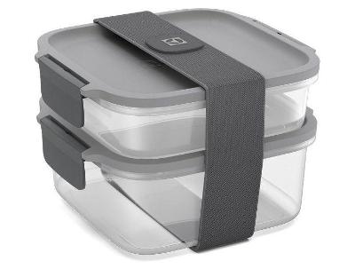 Kit Marmita Empilháveis Electrolux Lunch Box Cinza