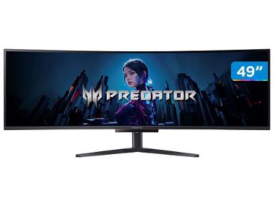 Monitor Gamer Acer X49 Xbmipphuzx Curvo Ultrawide 49" Quad HD 5K Preto X Predator Series UM.SXXAA.X02