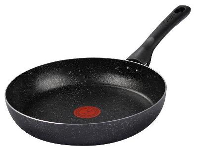 Frigideira Antiaderente Rochedo de Alumínio Stone Pro Preto e Cinza 26cm