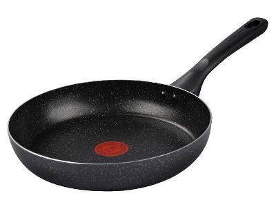 Frigideira Antiaderente Rochedo de Alumínio Stone Pro Preto e Cinza 24cm