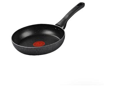 Frigideira Antiaderente Rochedo de Alumínio Stone Pro Preto e Cinza 20cm