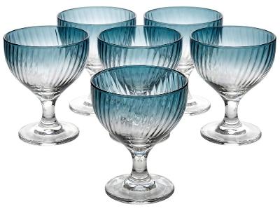 Jogo de Taças de Vidro para Sobremesa Transparente 285ml 6 Peças Nadir Fiore
