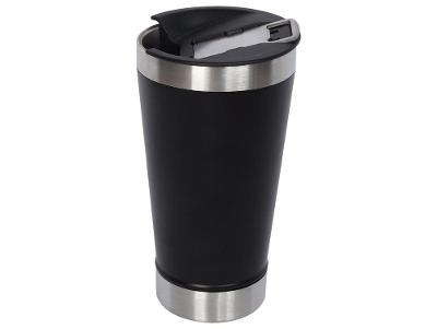 Copo Térmico Fratelli para Cerveja Premium Preto 400ml com Tampa e Abridor