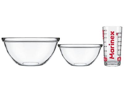 Conjunto de Tigelas de Vidro 3 Peças Nadir Marinex