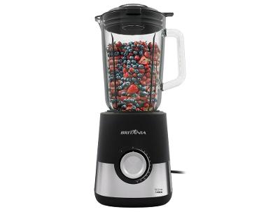 Liquidificador Britânia BLQ14A 63101019 Copo de Vidro de 2,3L 1400W Preto e Inox