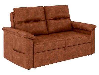 Sofá-cama 2 Lugares Casal Reclinável Veludo Loft Matrix Tiffany
