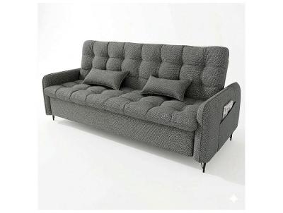 Sofá-cama 3 Lugares Casal Reclinável Veludo Napoli Matrix Pillar