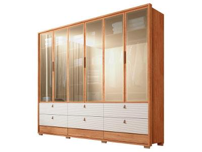 Guarda-roupa Casal com Sapateiro 6 Gavetas 6 Portas Caemmun Evolution