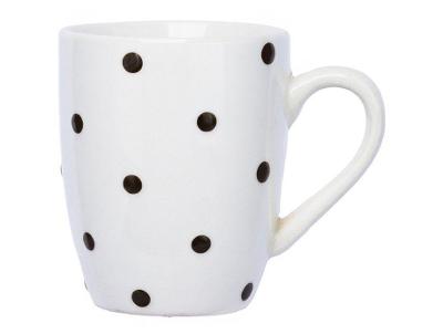 Caneca de Chá e Café de Cerâmica Preta 280ml Hauskraft Poá
