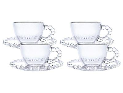 Jogo de Xícaras de Café 100ml Hauskraft Bubbly 4 Peças