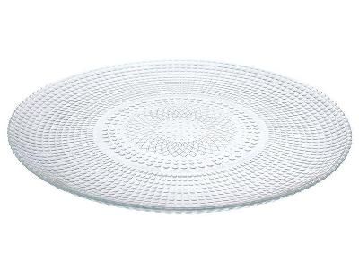 Prato Raso de Vidro Branco Redondo 27cm Hauskraft Stella