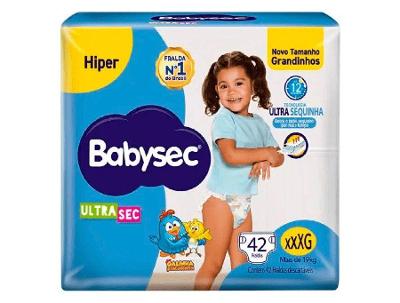 Fralda Babysec Galinha Pintadinha Ultrasec Tam. XXXG Acima de 19kg 42 Unidades