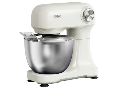 Batedeira Planetária Arno Marfim e Inox 500W 12 Velocidades Tigela Inox 3,5L Bake Easy KM14 com 3 Batedores 8010001506