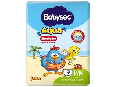 Fralda para Piscina Descartável Babysec Galinha Pintadinha Aqua P/M 7 a 12kg 9 Unidades