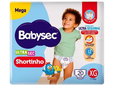 Fralda Shortinho Babysec Galinha Pintadinha Ultra Sec Tam. XG 11 a 14kg 20 Unidades