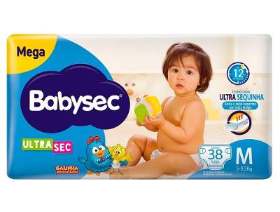 Fralda Babysec Galinha Pintadinha Ultra Sec Tam. M 5 a 9,5kg 38 Unidades