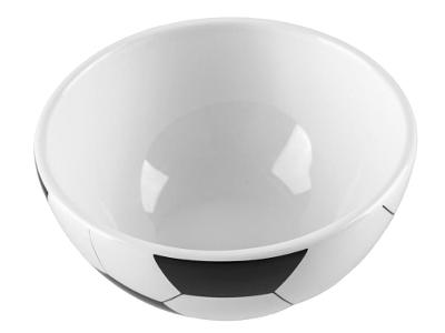 Bowl de Cerâmica Branco e Preto Scalla Cerâmica Futebol 550ml