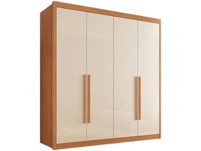 Guarda-roupa Casal com Sapateiro 4 Gavetas 4 Portas Conquista Móveis Prime Bergamo