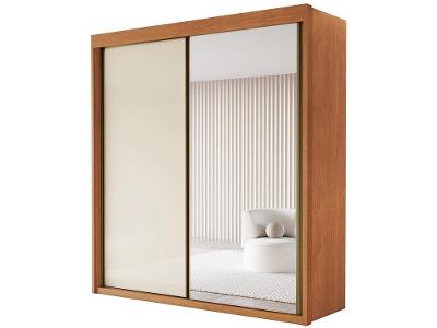 Guarda-roupa Casal com Espelho e Sapateiro 4 Gavetas 2 Portas de Correr Conquista Móveis Prime Chicago