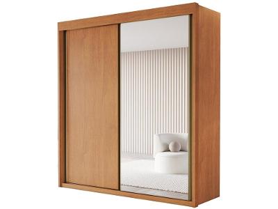 Guarda-roupa Casal com Espelho e Sapateiro 4 Gavetas 2 Portas de Correr Conquista Móveis Prime Chicago