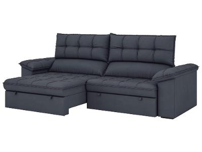 Sofá 5 Lugares Retrátil Reclinável Slim Molas Ensacadas Milano BestHouse Sofás