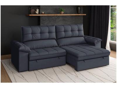 Sofá 5 Lugares Retrátil Reclinável Slim Molas Ensacadas Milano BestHouse Sofás
