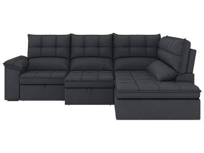 Sofá de Canto 5 Lugares Retrátil Reclinável Slim Milano BestHouse Sofás