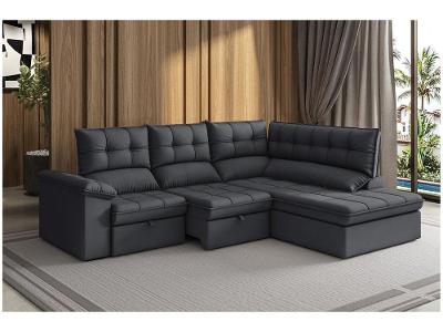 Sofá de Canto 5 Lugares Retrátil Reclinável Slim Molas Ensacadas Milano BestHouse