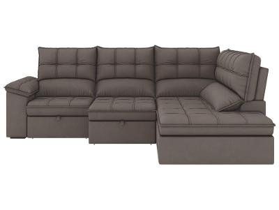 Sofá de Canto 5 Lugares Retrátil Reclinável Slim Milano BestHouse Sofás