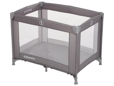 Berço Portátil Galzerano Basic com Colchão e Mosquiteiro 0 a 18kg Cinza
