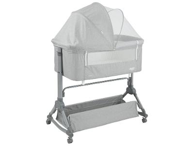 Berço Co-leito Cosco Kids Cubbie com Mosquiteiro Até 9kg Cinza