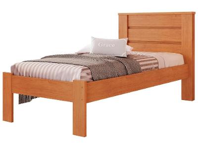 Cama de Solteiro Conquista Móveis Rubi Cinamomo