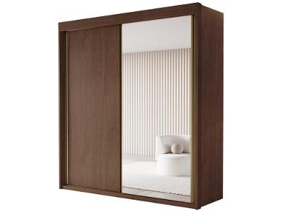 Guarda-roupa Casal com Espelho e Sapateiro 4 Gavetas 2 Portas de Correr Conquista Móveis Prime Chicago