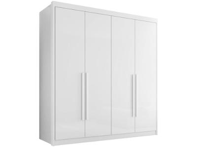 Guarda-roupa Casal com Sapateiro 4 Gavetas 4 Portas Conquista Móveis Prime Bergamo