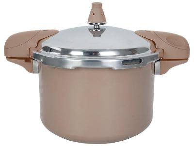 Panela de Pressão Brinox 5,4L Indução Bege Pressure Mocha Mousse