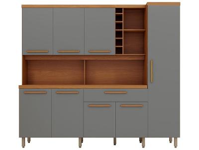 Cozinha Modulada Luciane Valência com Balcão 8 Portas 1 Gaveta