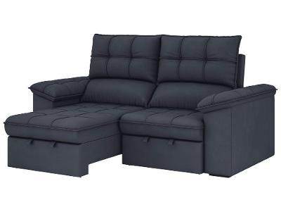 Sofá 2 Lugares Retrátil Reclinável Slim Molas Ensacadas Milano BestHouse Sofás