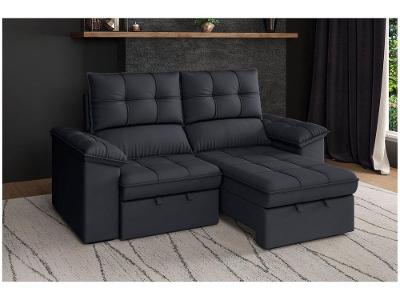 Sofá 2 Lugares Retrátil Reclinável Slim Molas Ensacadas Milano BestHouse Sofás