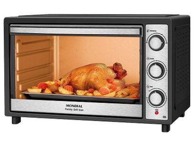 Forno Elétrico de Bancada Mondial Preto e Inox 52L Preto Family Grill FRN-52-BI
