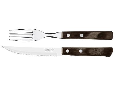 Jogo de Talheres Tramontina Inox para Churrasco Polywood 12 Peças
