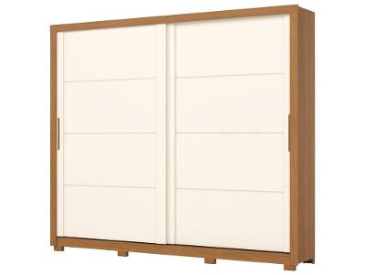 Guarda-roupa Casal 4 Gavetas 2 Portas de Correr Móveis Henn Palace