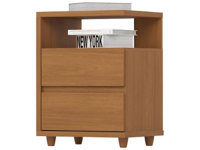 Mesa de Cabeceira Moderna 2 Gavetas Campeche Móveis Henn